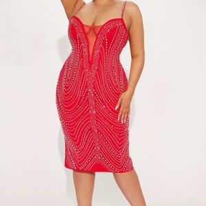 Plus size embellished dress